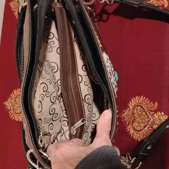 Brown Western Embroidered Handbag - Picture 11 of 15